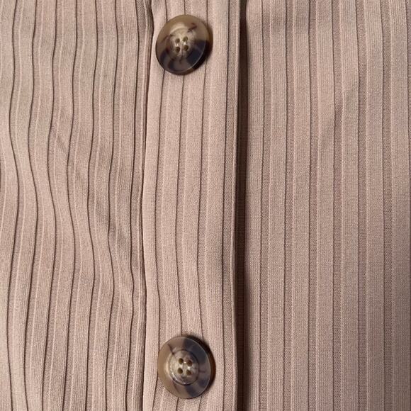 NWT high waist ribbed button detail front slit stretchy form fitting maxi skirt - Picture 3 of 7